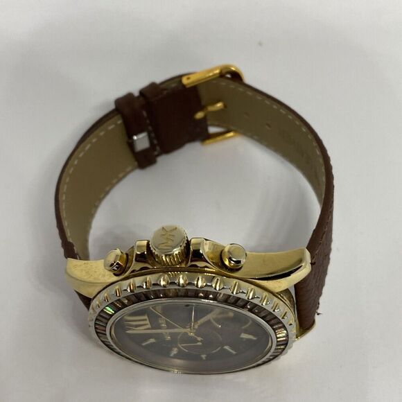 Michael Kors Everest MK5873 Women's Brown Leather Analog Dial Quartz Watch WO557 - Picture 8 of 12